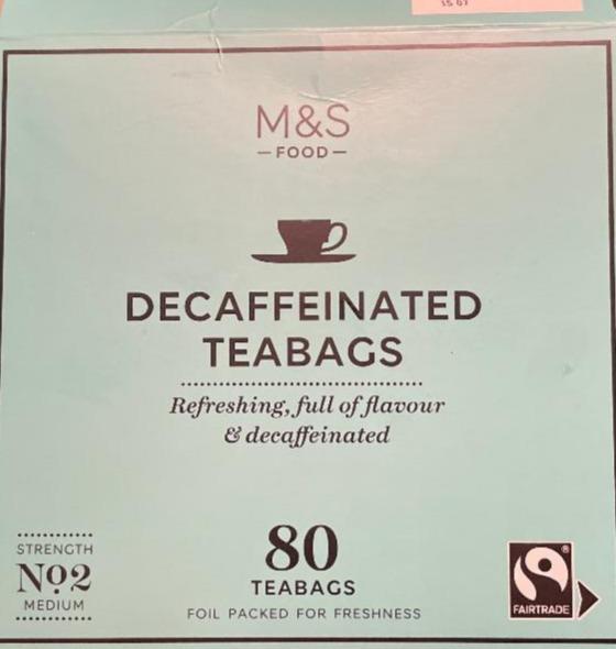 Fotografie - Decaffeinated teabags M&S