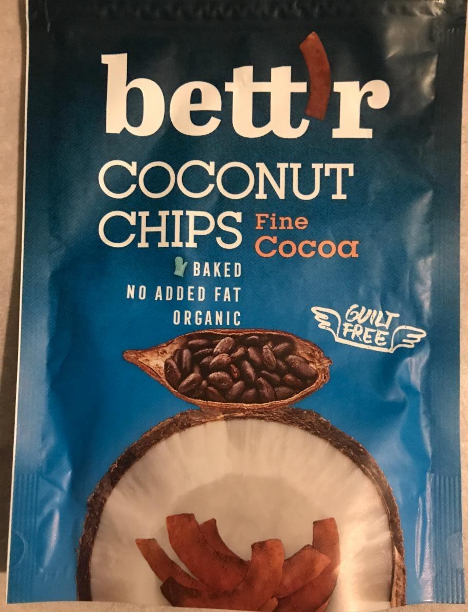 Fotografie - kokosové chipsy s kakaem BETT'R