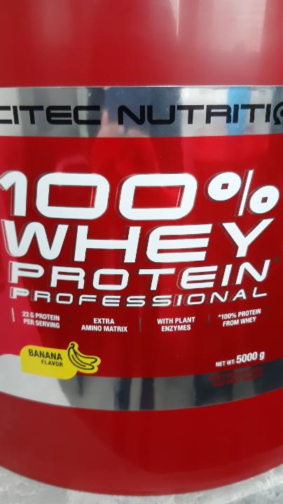 Fotografie - Scitec Nutrition 100% Whey Protein Professional Banán