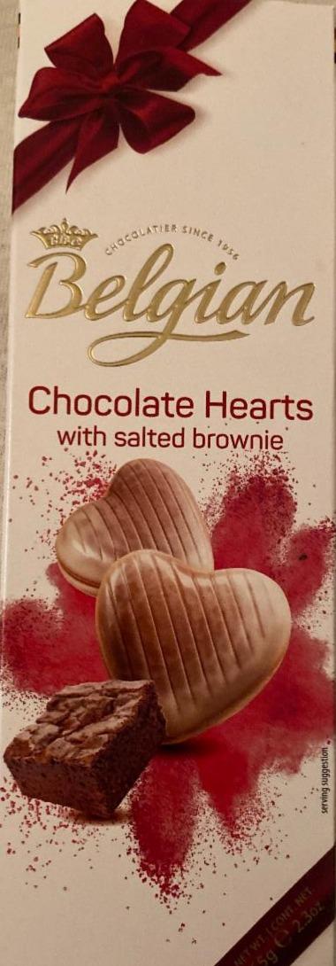 Fotografie - Chocolate Hearts with salted brownie Belgian
