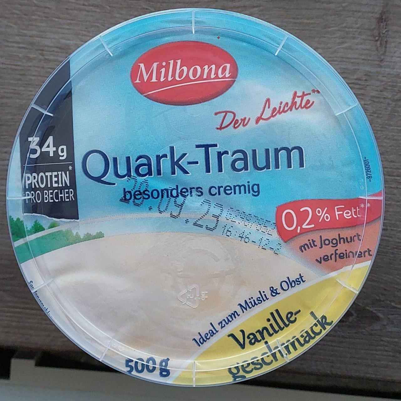 Fotografie - Quark-Traum 0,2% Fett Vanille Milbona