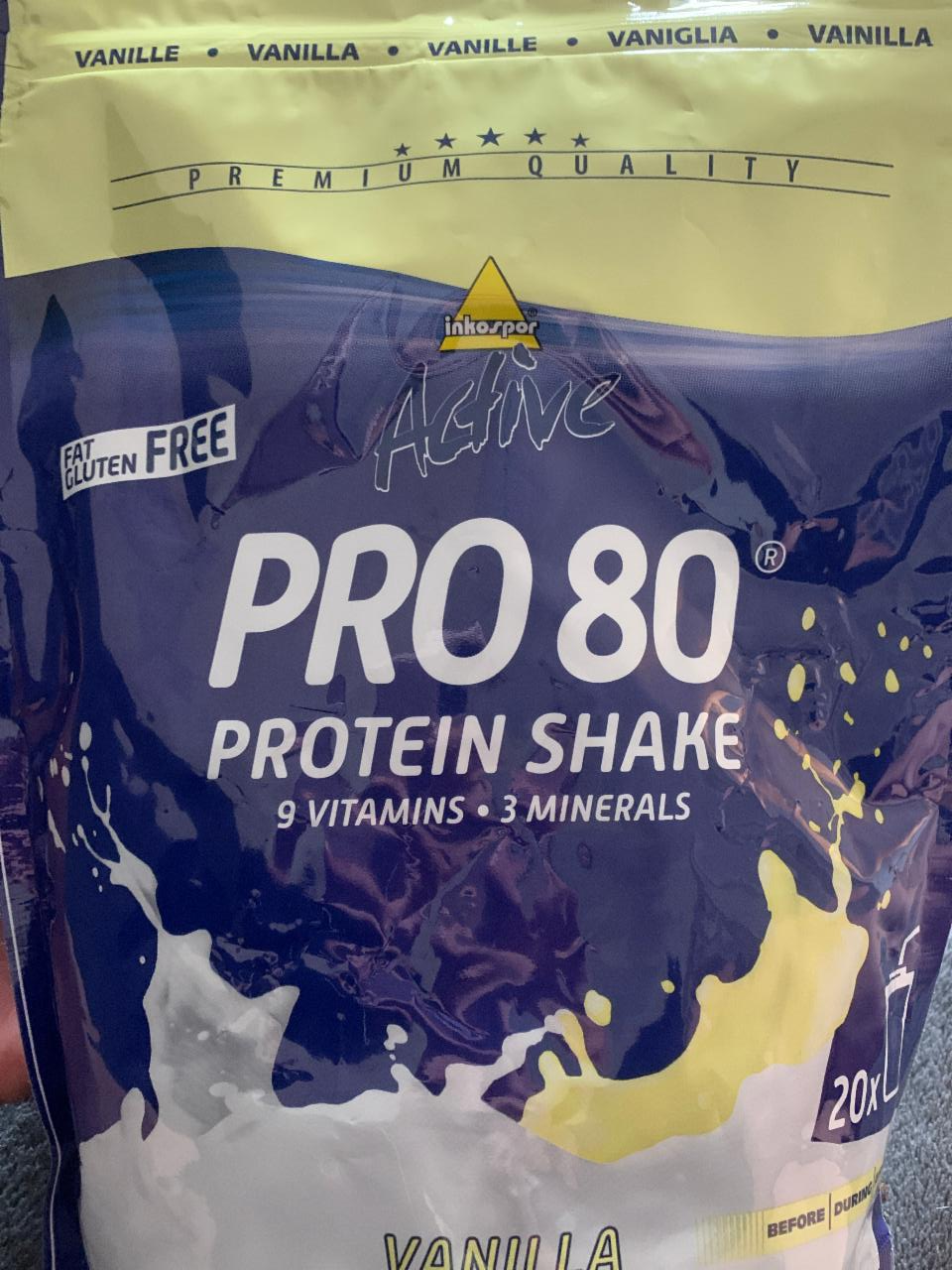 Fotografie - Protein shake pro 80 vanilla InkoSpor Active