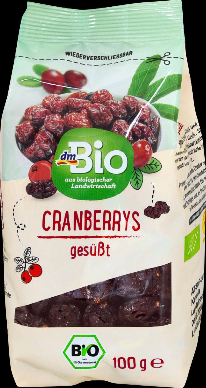 Fotografie - Cranberrys gesüft (brusinky slazené) dmBio