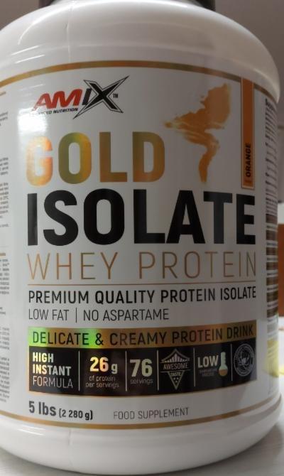 Fotografie - Gold Whey Protein Isolate Orange Amix Nutrition