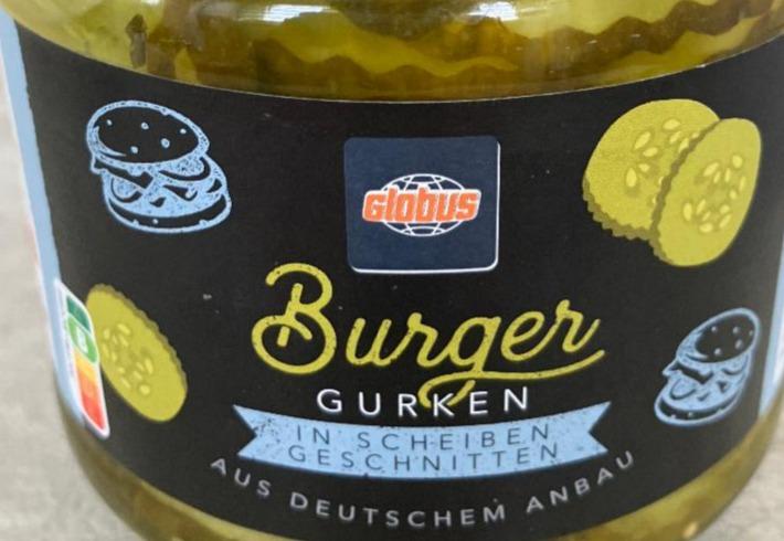 Fotografie - Burger Gurken in scheiben geschnitten Globus