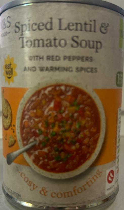 Fotografie - Spiced lentil & tomato soup with red peppers M&S Food
