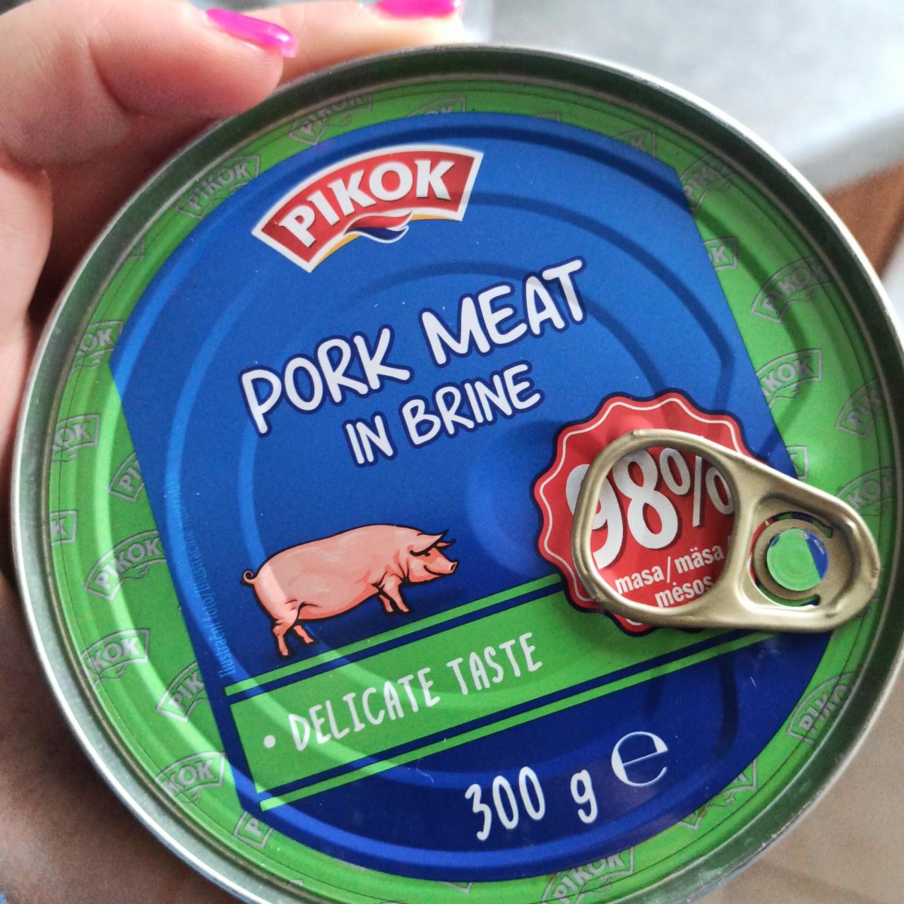 Fotografie - Pork Meat in Brine 98% masa Pikok