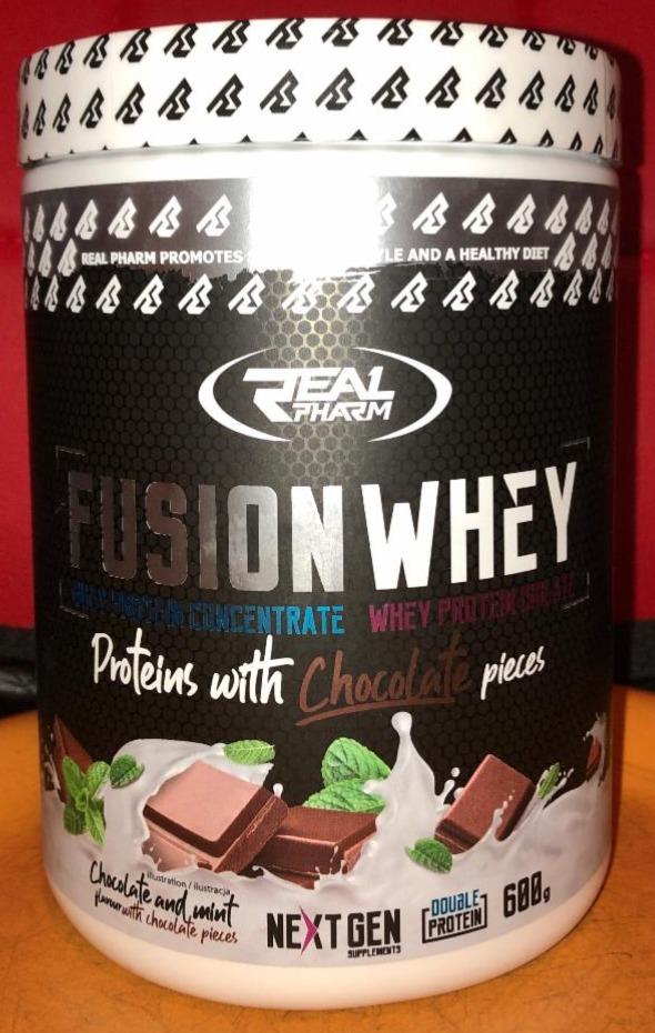 Fotografie - Fusion Whey Chocolate and mint Real Pharm