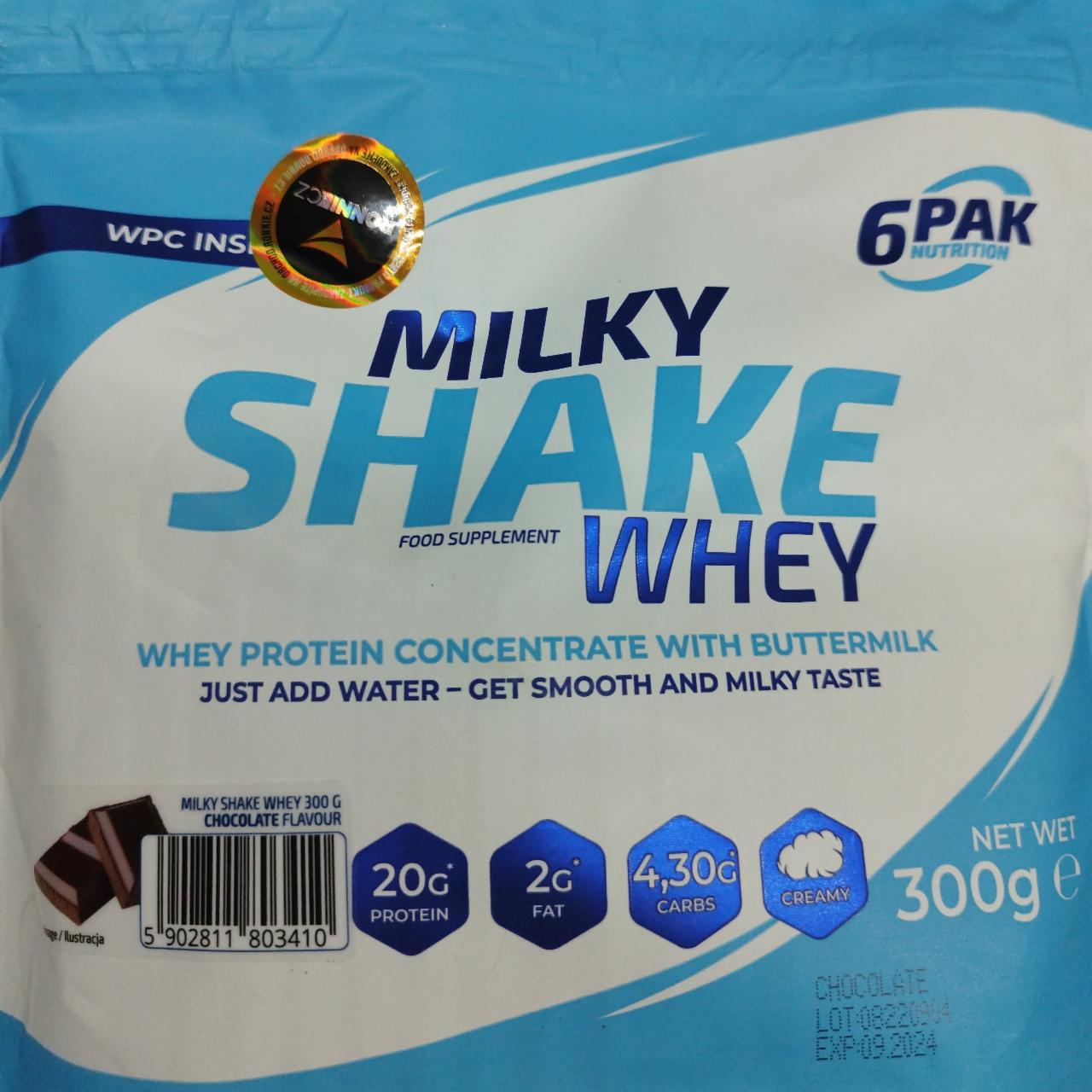 Fotografie - Milky Shake Whey Chocolate 6PAK Nutrition