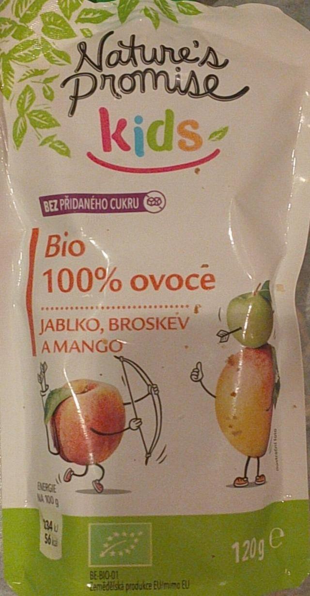 Fotografie - BIO 100% ovoce Jablko, broskev a mango Nature's Promise