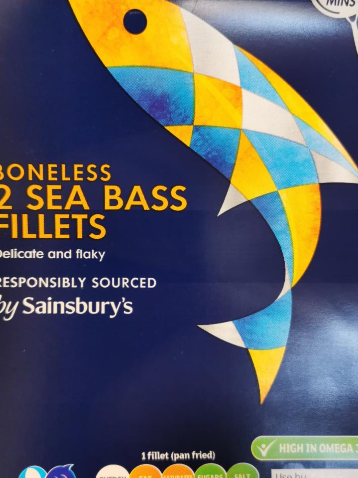 Fotografie - 2 Sea Bass fillets by Sainsbury's 