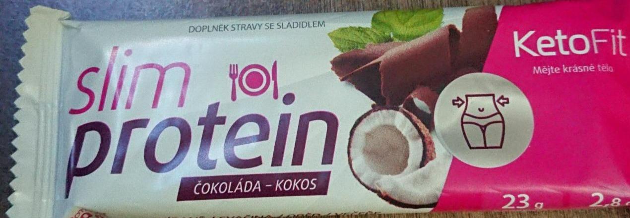 Fotografie - Protein tyčinka čokoláda-kokos KetoFit