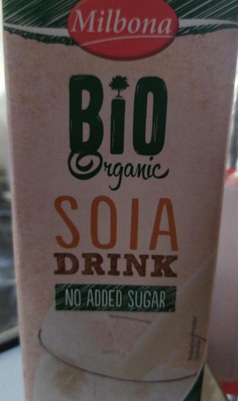 Fotografie - Bio Organic Soia Drink No Added Sugar Milbona