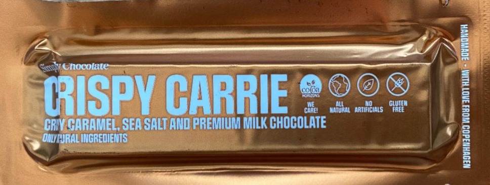 Fotografie - Crispy Carrie Caramel, Sea Salt and Premium Milk Chocolate Simply Chocolate