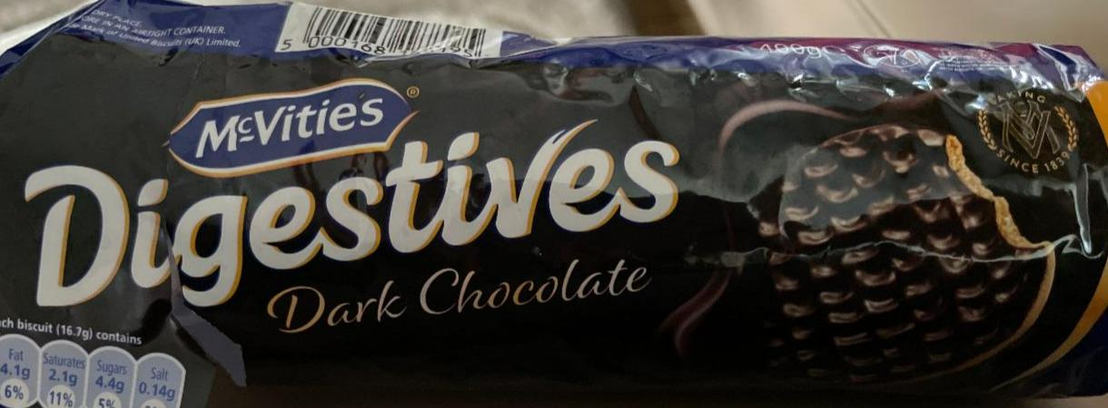 Fotografie - sušenky Digestive Dark chocolate McVitie´s