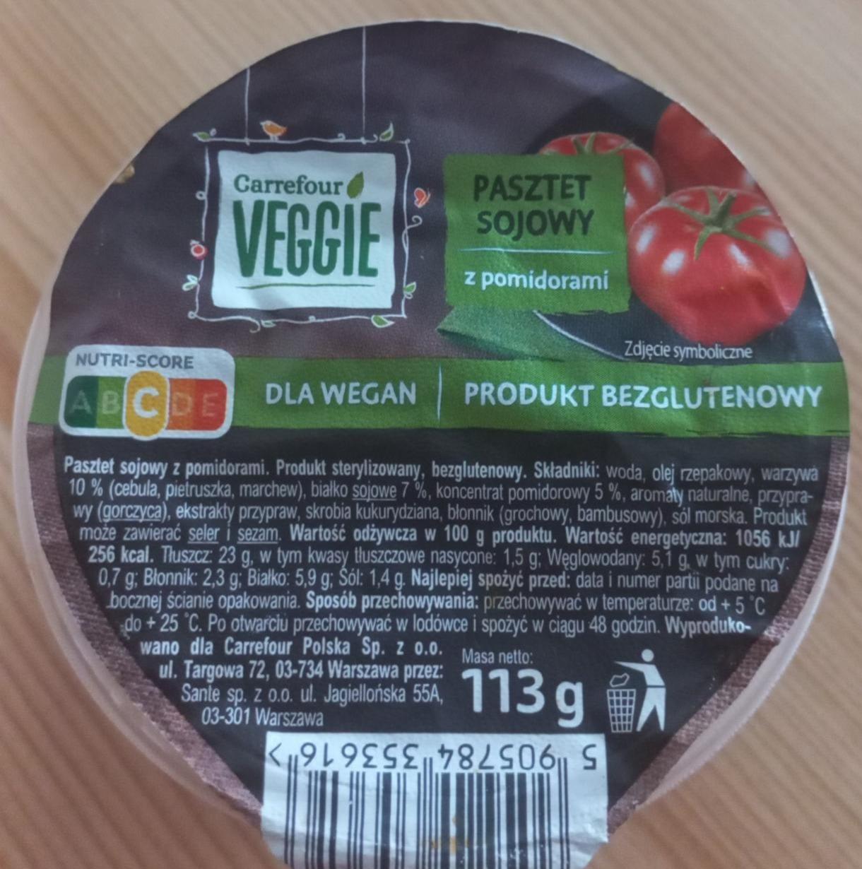 Fotografie - Pasztet Sojowy z pomidorami Carrefour Veggie