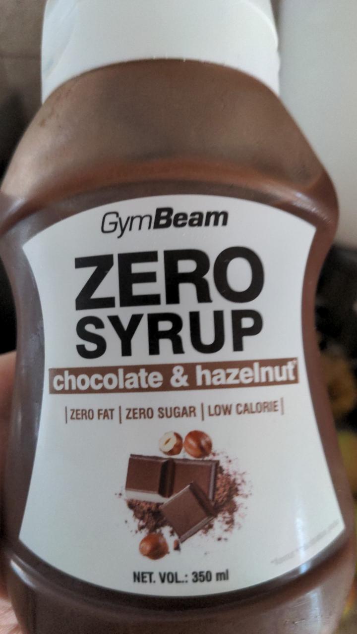 Fotografie - Zero syrup chocolate & hazelnut GymBeam