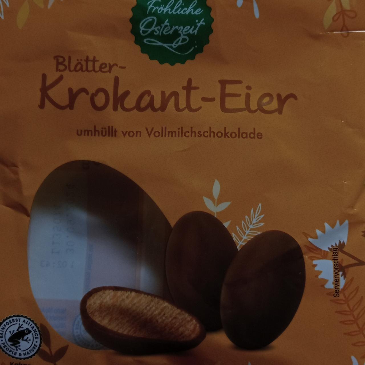 Fotografie - Blätter-Krokant-Eier Fröhliche Osterzeit