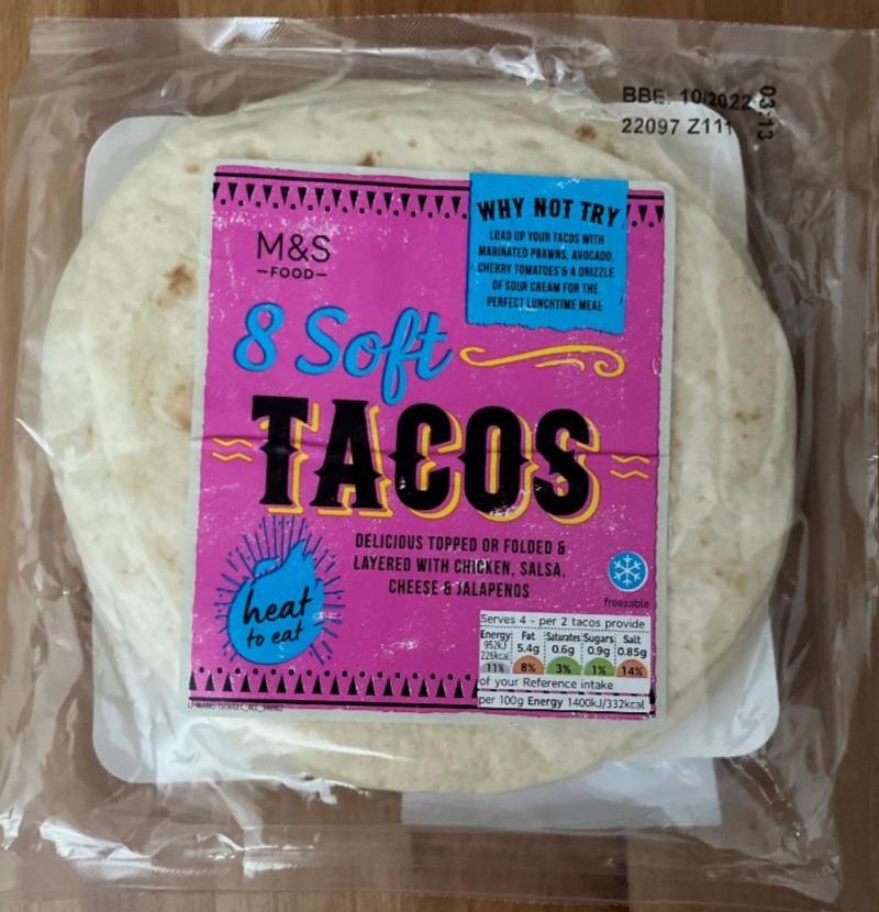 Fotografie - 8 Soft Tacos M&S Food