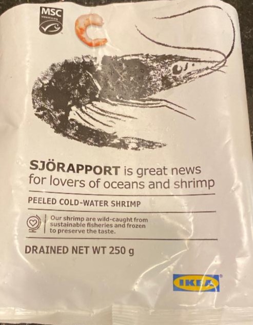 Fotografie - Peeled cold-water shrimp (krevety mražené) Ikea