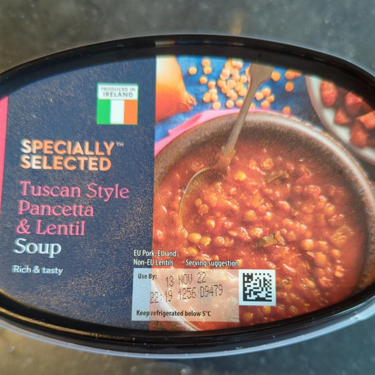 Fotografie - Tuscan style pancetta & lentil soup Specially selected