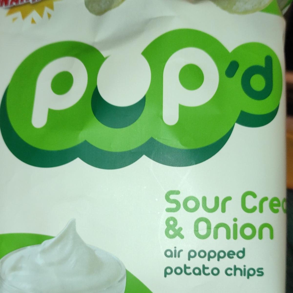 Fotografie - Pop'd Sour Cream & Onion Air Popped Potato Chips Snaktastic