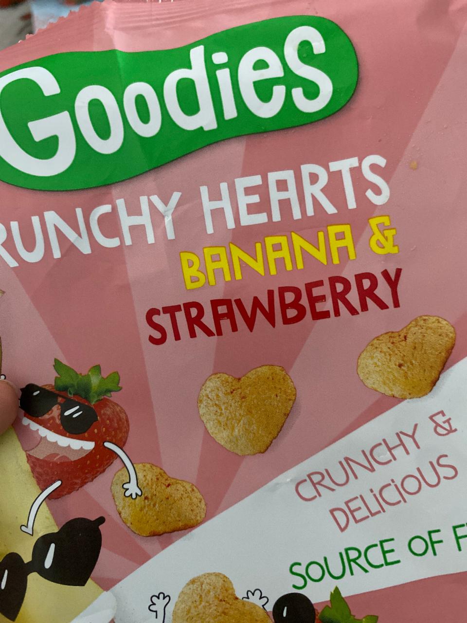 Fotografie - Goodies crunchy hearts banana &strawberry