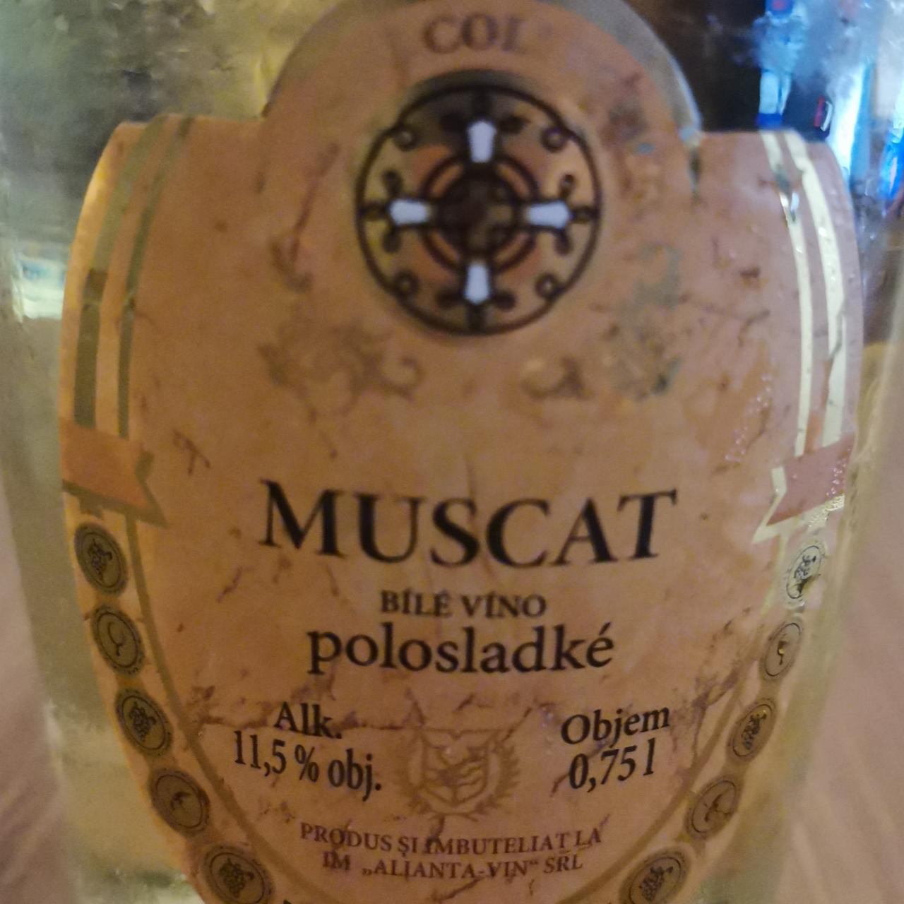 Fotografie - Muscat bílé víno polosladké Sollus
