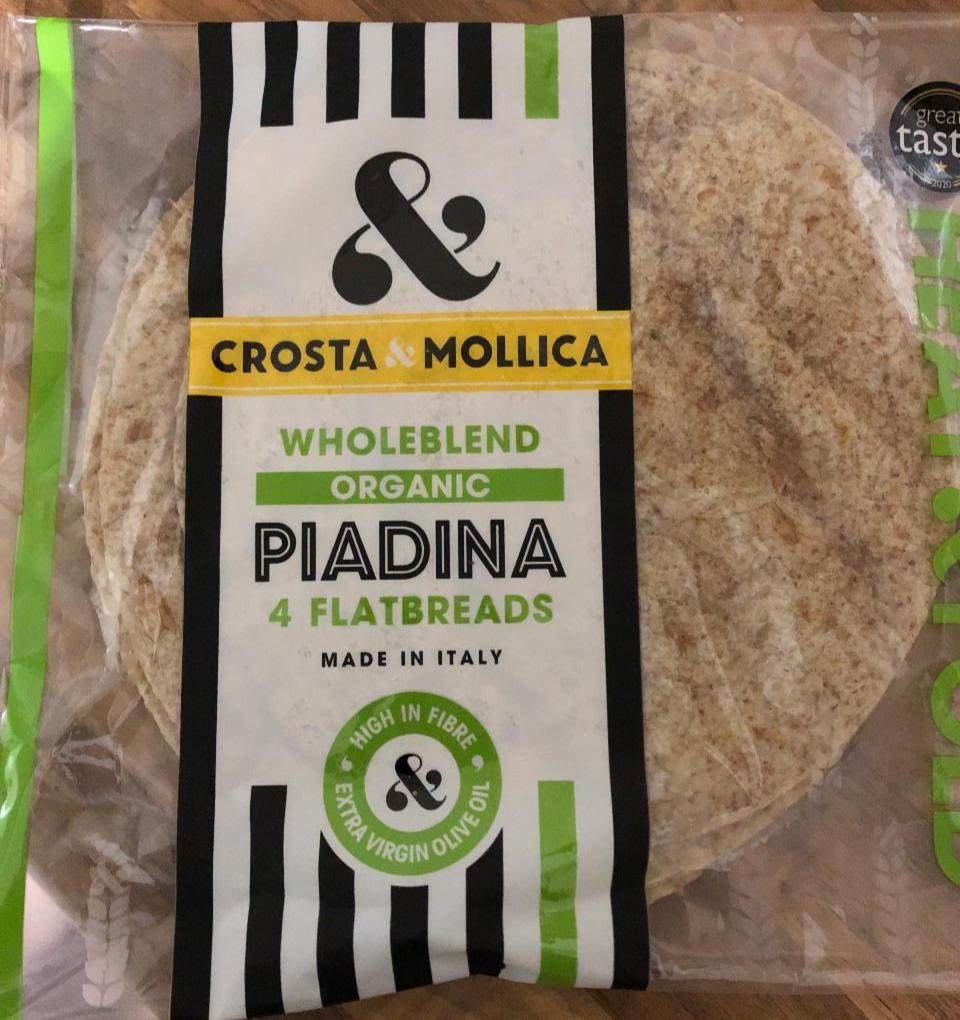 Fotografie - Organic Piadina 4 Wholeblend Flatbreads with Extra Virgin Olive Oil Crosta & Mollica