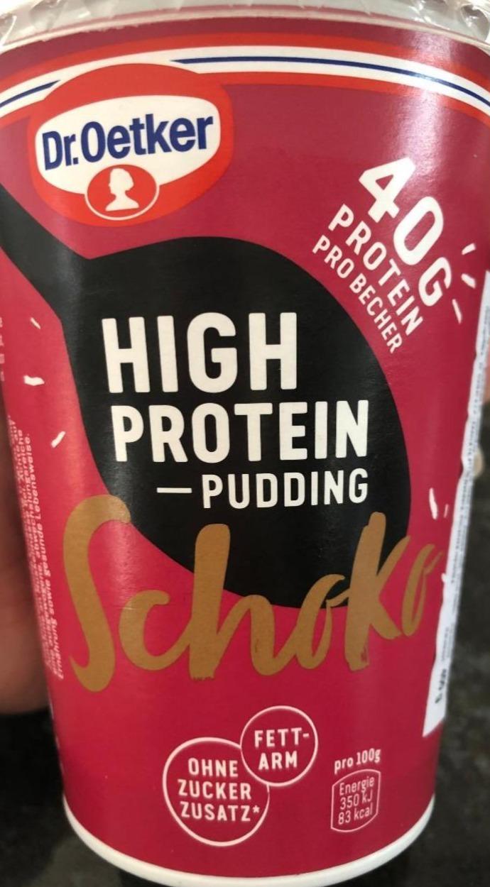 Fotografie - High protein pudding schoko Dr.Oetker