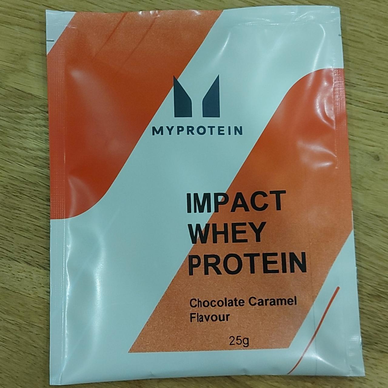 Fotografie - Impact Whey Protein Flavour Chocolate Caramel MyProtein