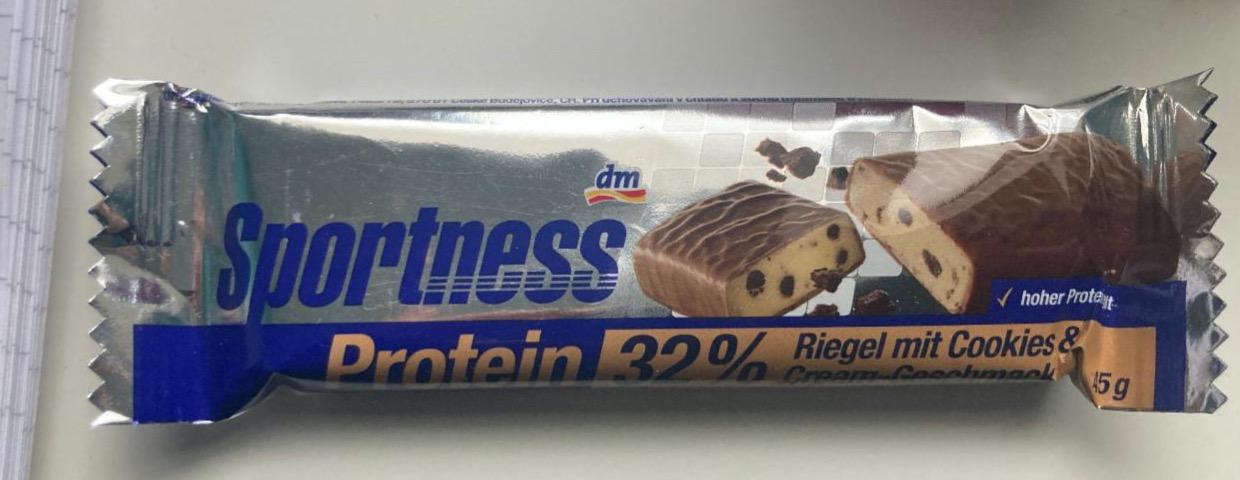 Fotografie - Protein Riegel mit Cookies & Cream-geschmack Sportness
