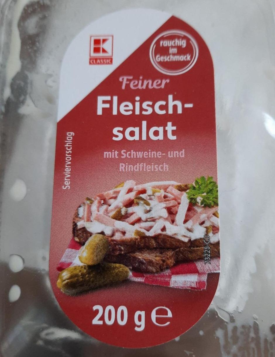 K-Classic kalorie, mit hodnoty Feiner Schweine-und a Fleischsalat nutriční kJ - Rindfleisch