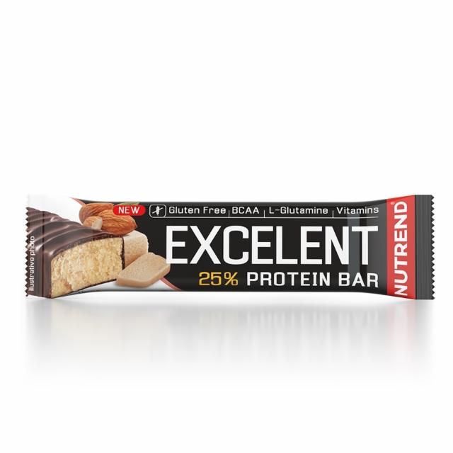 Fotografie - Excelent 25% protein bar marzipan with almonds with real milk chocolate (marcipán s mandlemi v mléčné čokoládě) Nutrend