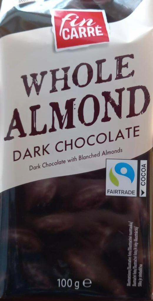 Fotografie - Whole almond Dark chocolate Fin Carré