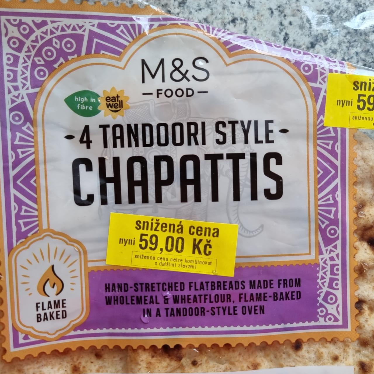 Fotografie - Tandoori style Chapattis M&S Food
