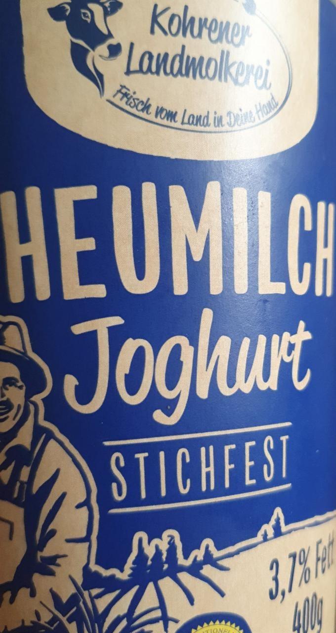 Fotografie - Joghurt mild aus Heumilch stichfest 3.7% fett Kohrener Landmolkerei