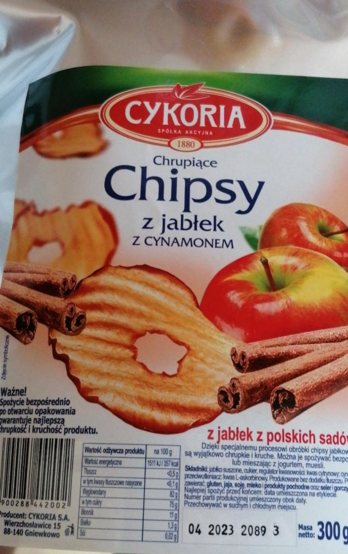 Fotografie - chipsy z jablek naturalne Cykoria