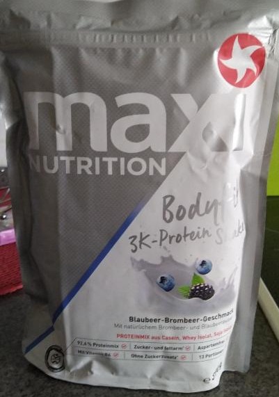 Fotografie - Bodyfit 3K-Protein Shake Brombeere-Blaubeere MaxiNutrition