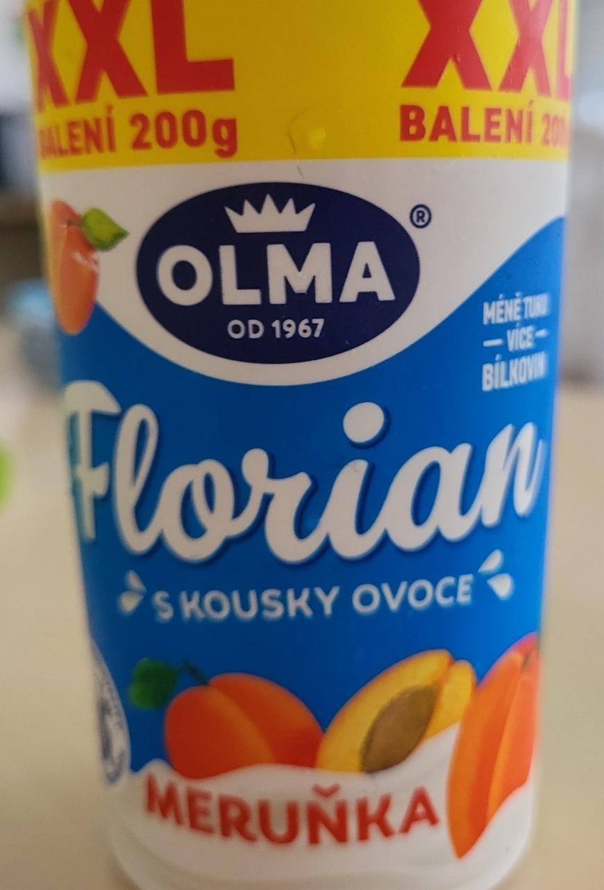 Fotografie - Florian lahodný jogurt s kousky ovoce meruňka Olma