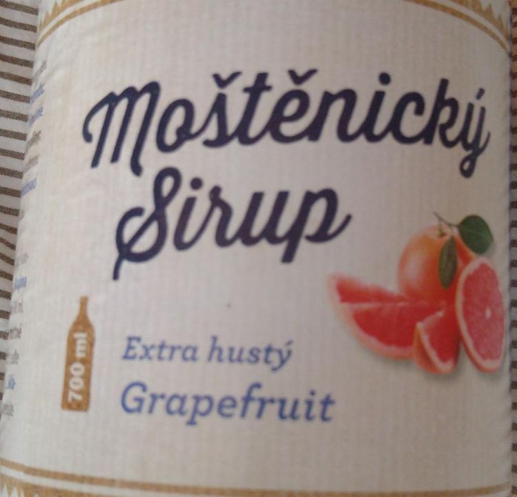 Fotografie - Moštěnický sirup Extra hustý Grapefruit