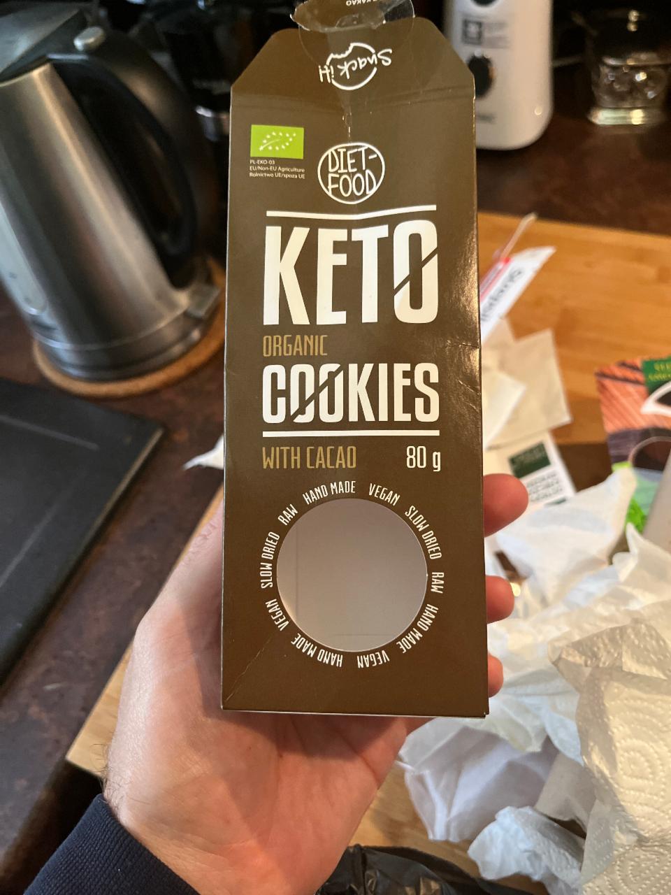 Fotografie - Keto Organic Cookies with cacao Diet Food