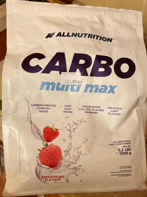 Fotografie - Carbo Multi Max Strawberry Allnutrition