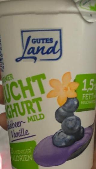 Fotografie - Fettarmer Fruchtjoghurt mild Heidelbeer-Vanille Gutes Land