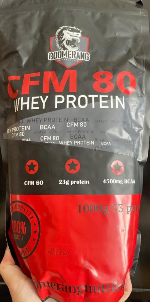 Fotografie - CFM 80 Whey protein jahoda Boomerang Nutrition