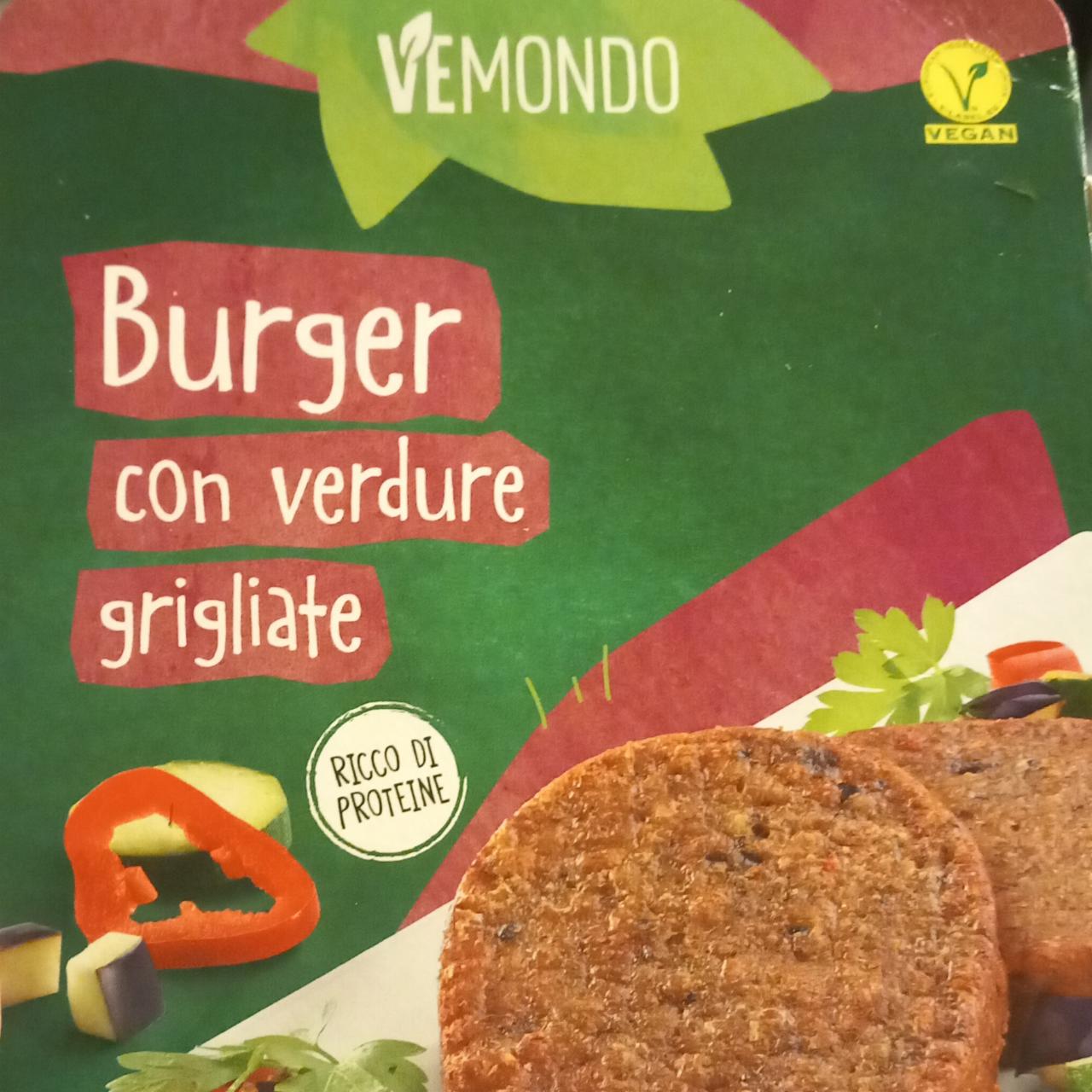 Fotografie - Burger con verdure grigliate Vemondo