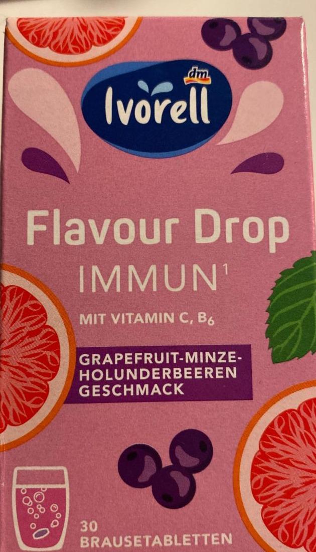 Fotografie - Flavour Drop Immun Grapefruit-Minze-Holunderbeeren Ivorell