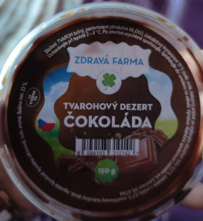 Fotografie - Farmářský tvarohový dezert s čokoládou Farma Ostrovec