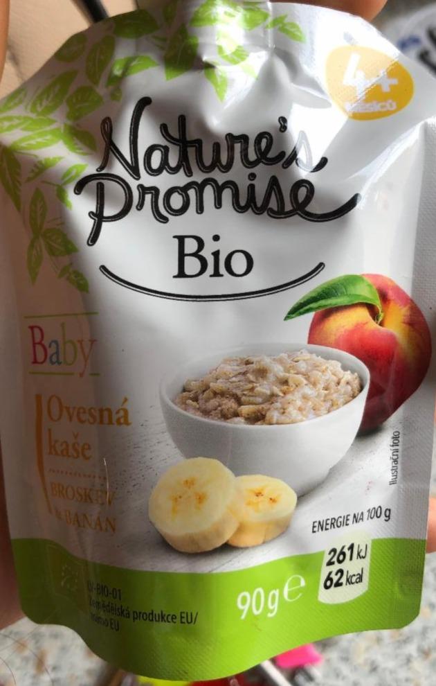 Fotografie - Bio Baby Ovesná kaše broskev & banán Nature's Promise