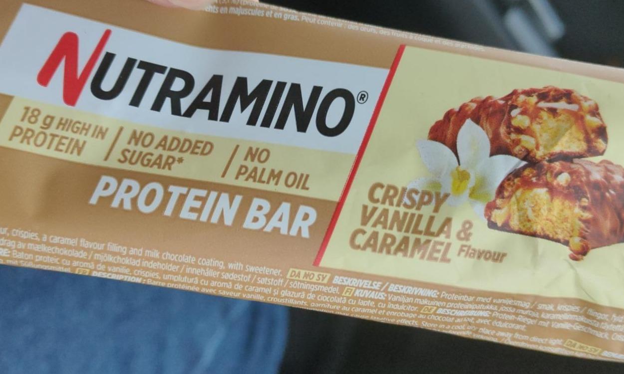 Fotografie - Nutramino Protein bar Crispy vanilla, karamel